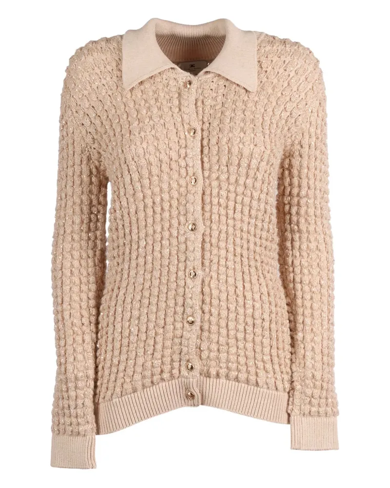 Elisabetta Franchi textured cardigan - Nude Nude