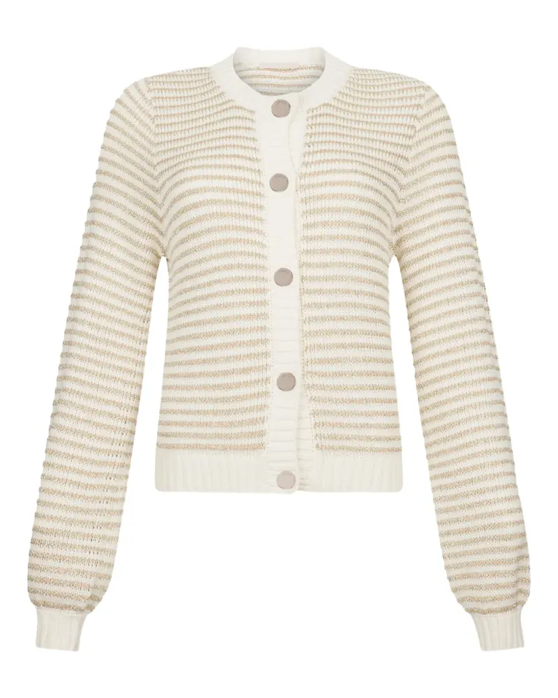 Liu Jo Gestreifter Cardigan - Weiß Weiß