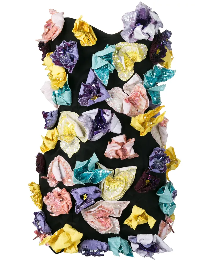 ATTICO Verziertes Minikleid - Schwarz Schwarz