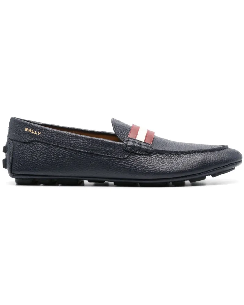 Bally Gestreifte Penny-Loafer - Blau Blau