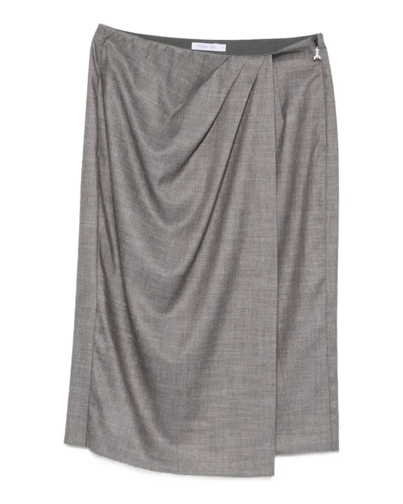 Patrizia Pepe Drapierter Midirock - Grau Grau