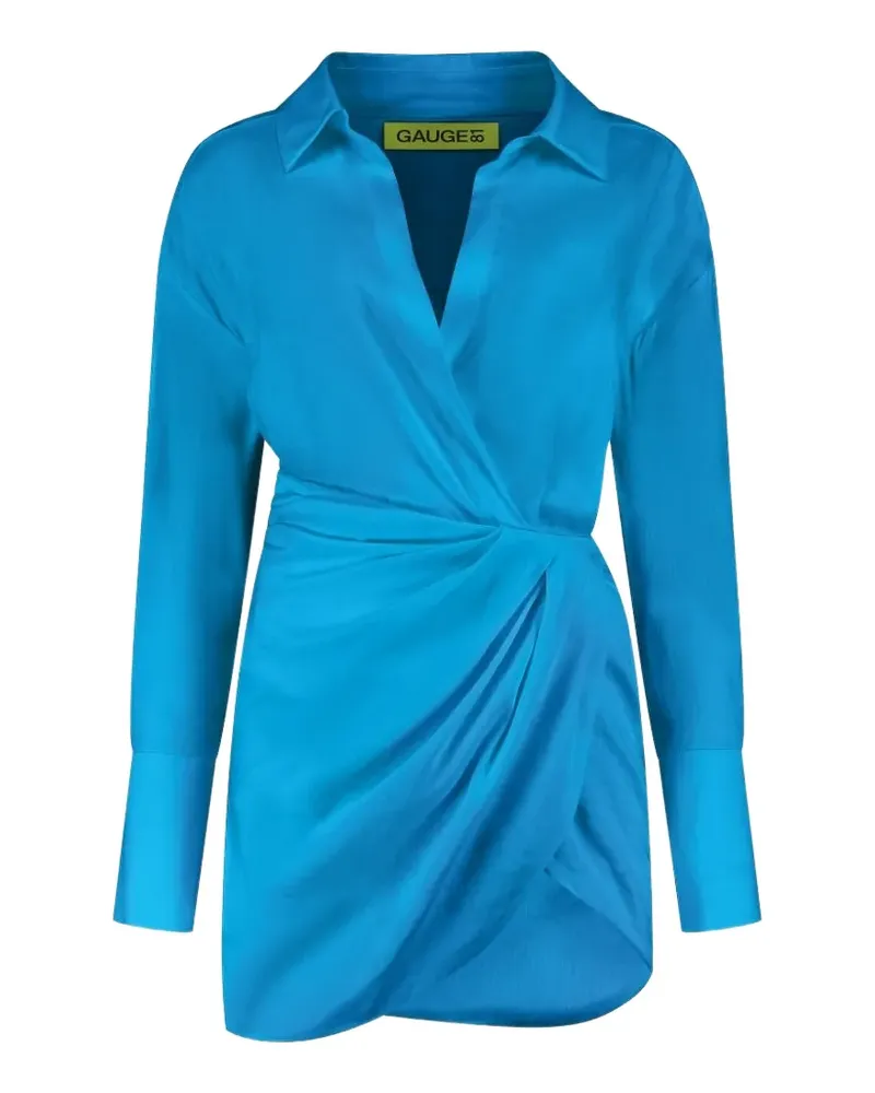 GAUGE81 Gewickeltes Kleid mit Tulpenrock - Blau Blau