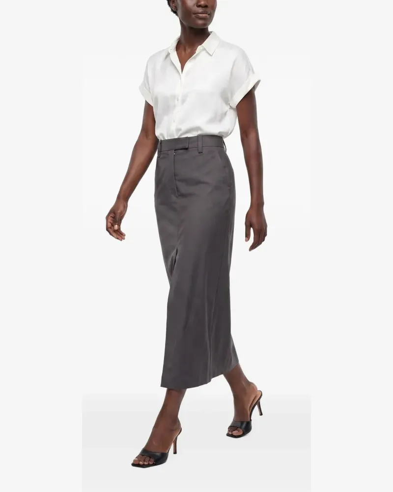 Brunello Cucinelli Taillenrock mit Schlitz - Grau Grau