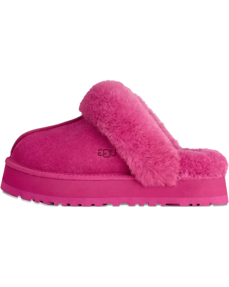 UGG Disquette Slipper mit Pelzbesatz - Rosa Rosa