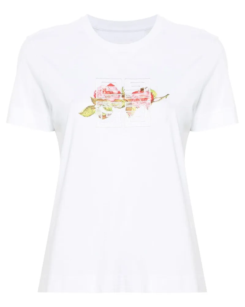 Givenchy T-Shirt mit 4G-Spitze - Weiß Weiß