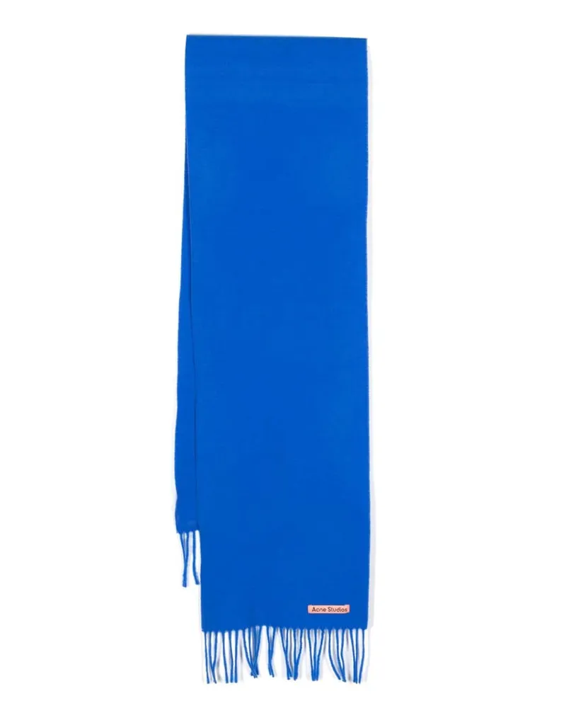 Acne Studios Schal mit Logo-Patch - Blau Blau