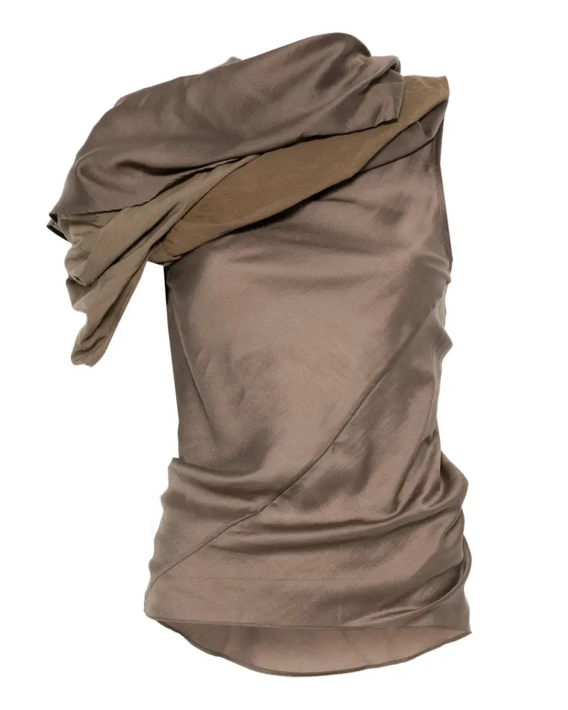 Entire Studios asymmetric-neck top - Braun Braun