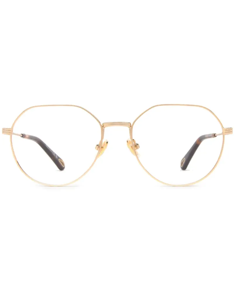Chloé Brille mit geometrischem Gestell - Gold Gold