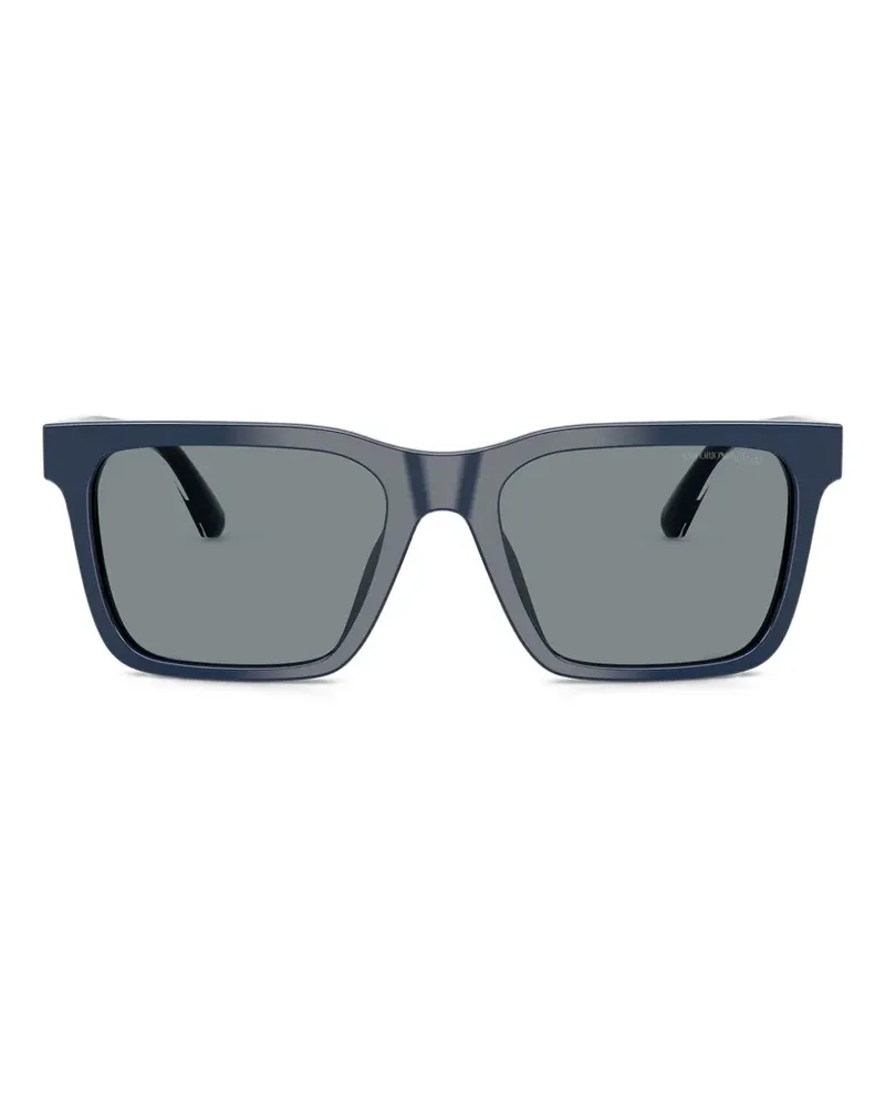 Emporio Armani shiny square-frame sunglasses - Blau Blau