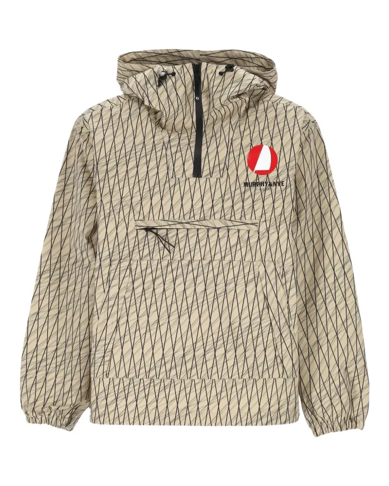 Murphy & Nye Kapuzenjacke mit geometrischem Print - Nude Nude