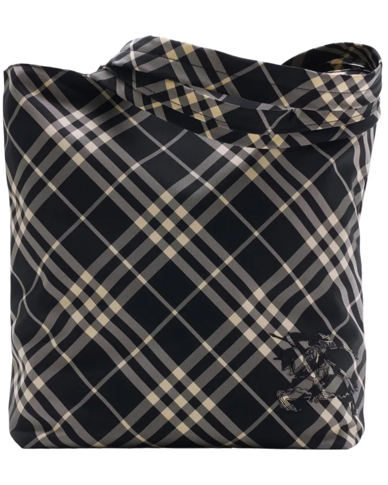 Burberry Karierter Shopper - Schwarz Schwarz