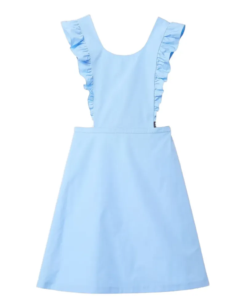 Miu Miu Gerüschtes Popeline-Kleid - Blau Blau