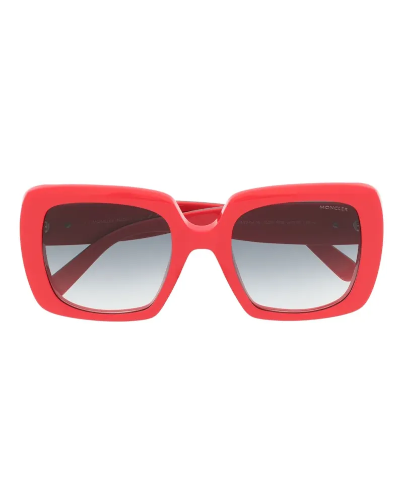 Moncler Eckige Sonnenbrille mit Farbverlauf - Rot Rot