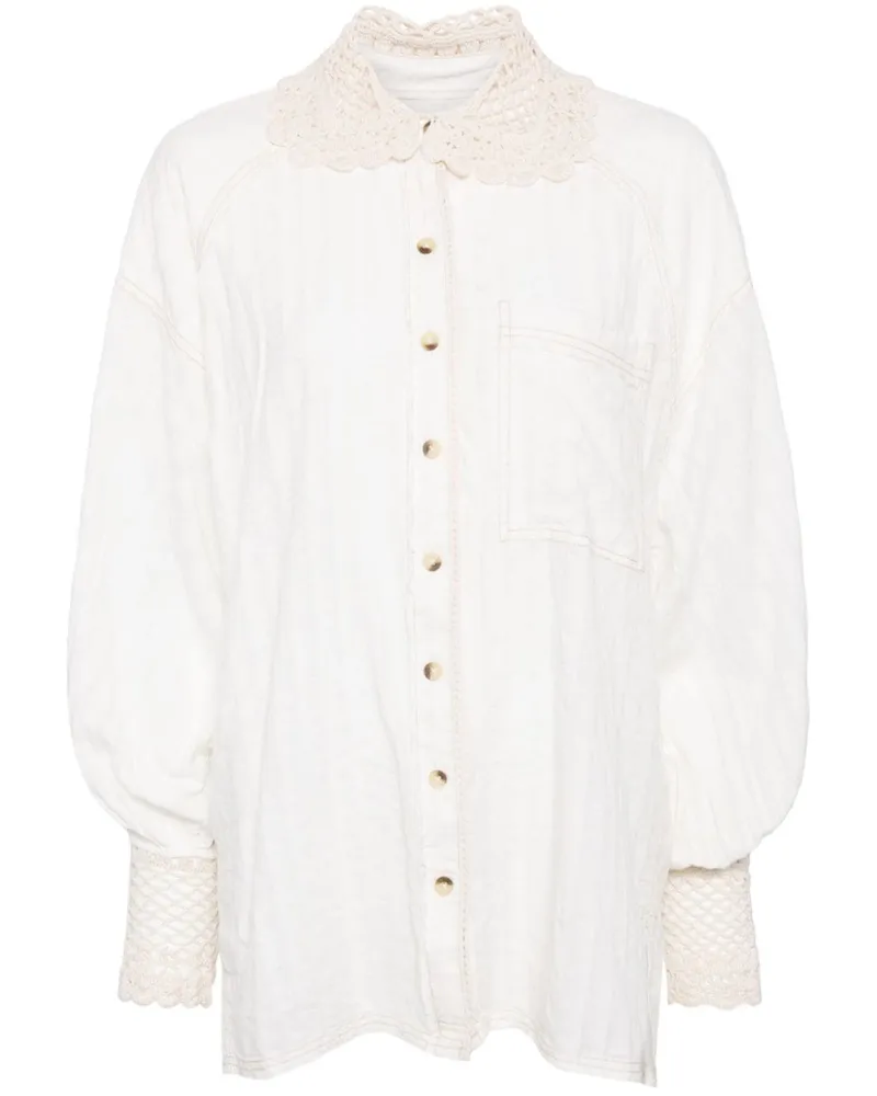 Free People Rhiannon Hemd - Weiß Weiß