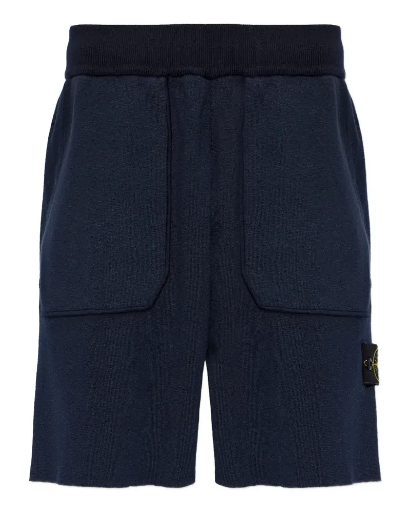 Stone Island logo-patch shorts - Blau Blau
