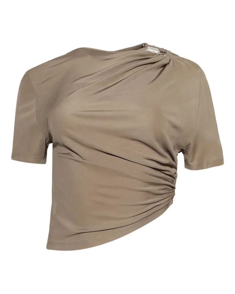 Christopher Esber Gerafftes T-Shirt mit Ringdetail - Nude Nude