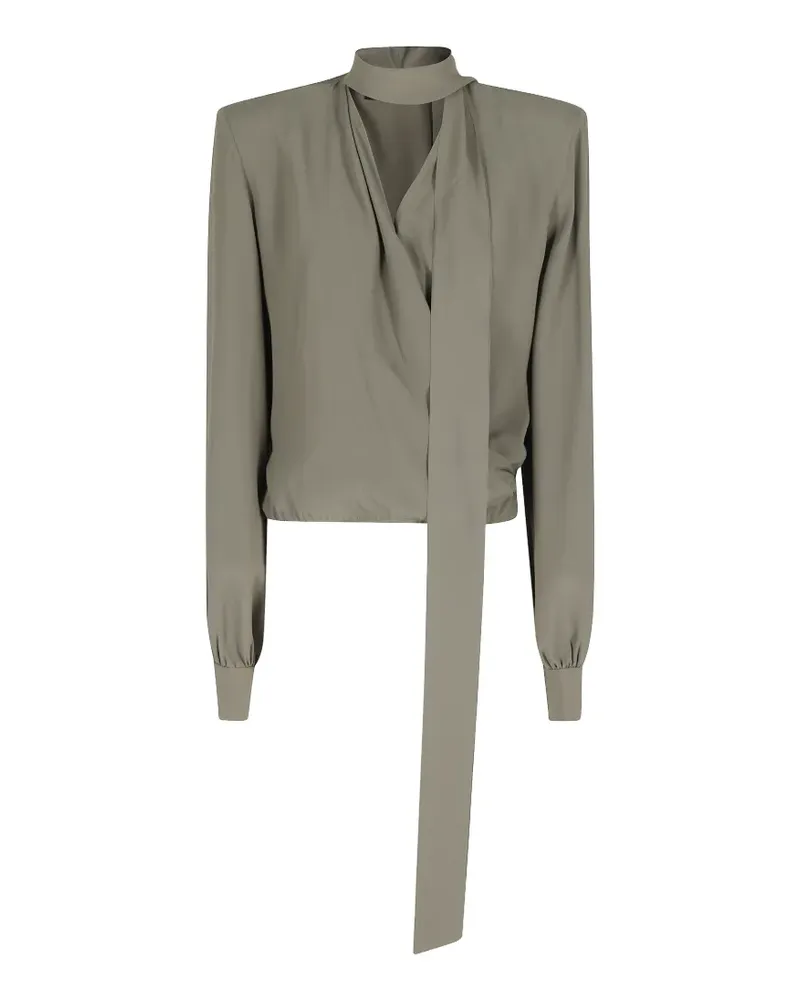 Federica Tosi scarf-detail wrap blouse - Grün Grün