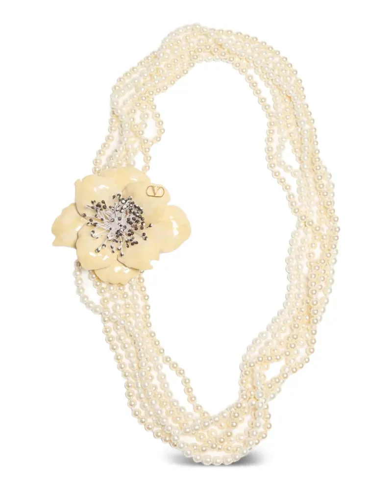 Valentino Garavani Fleur Lumineuse Halskette - Nude Nude