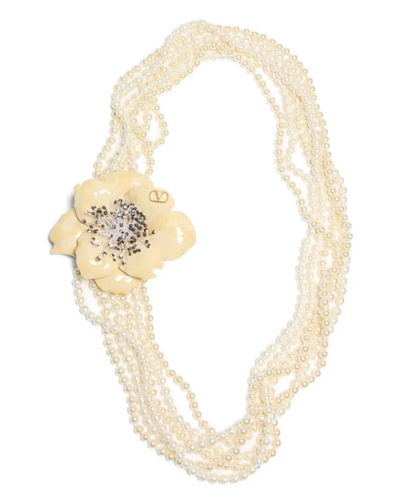 Valentino Garavani Fleur Lumineuse Halskette - Nude Nude