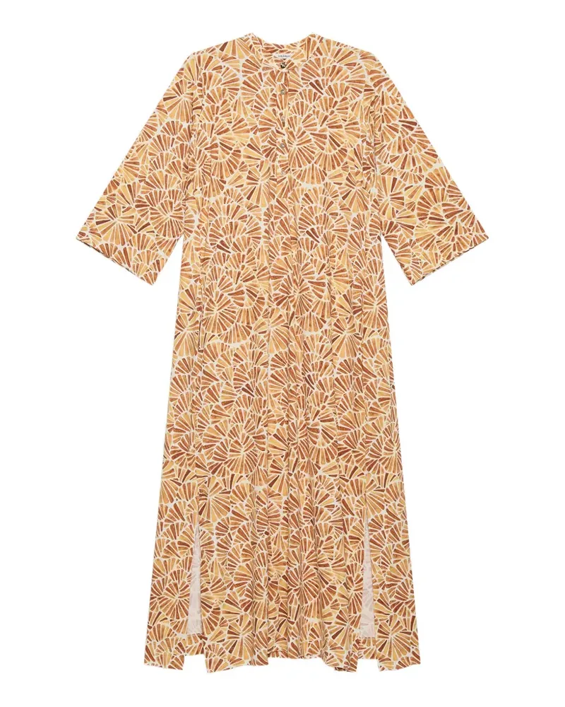 Maliparmi Kleid mit Polokragen-Print - Orange Orange