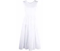 Gestuftes Ruth Kleid - Weiß