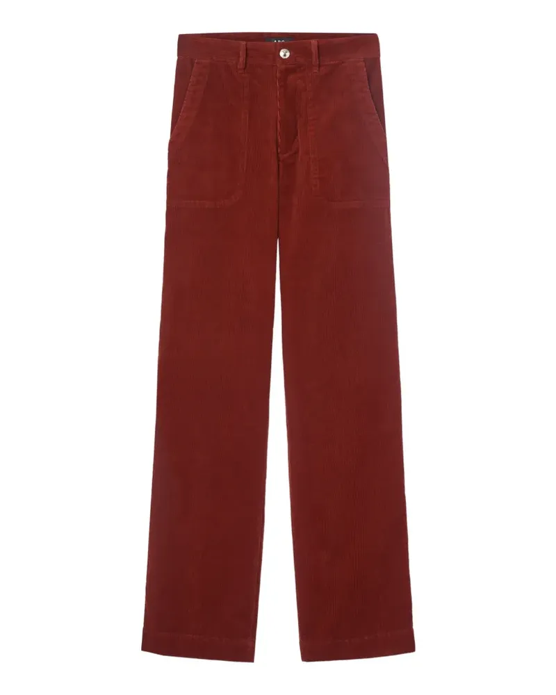 A.P.C. corduroy straight-leg jeans - Rot Rot