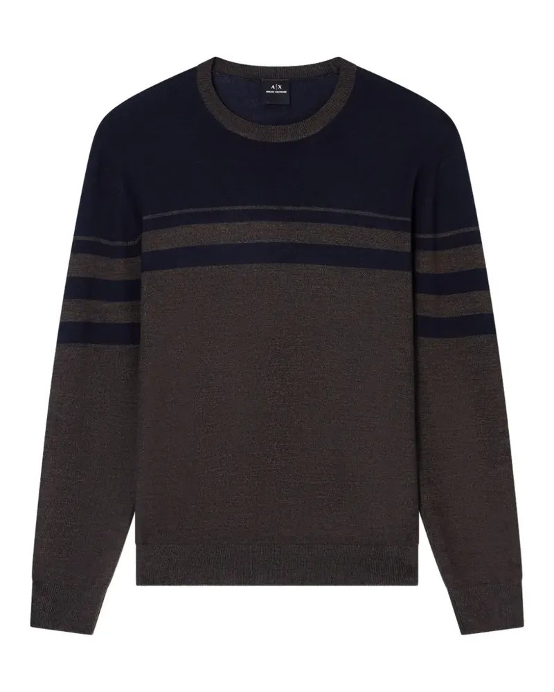 Armani Exchange striped crew-neck sweater - Braun Braun