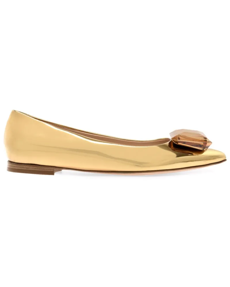 Gianvito Rossi Jaipur Pumps im Metallic-Look - Gold Gold