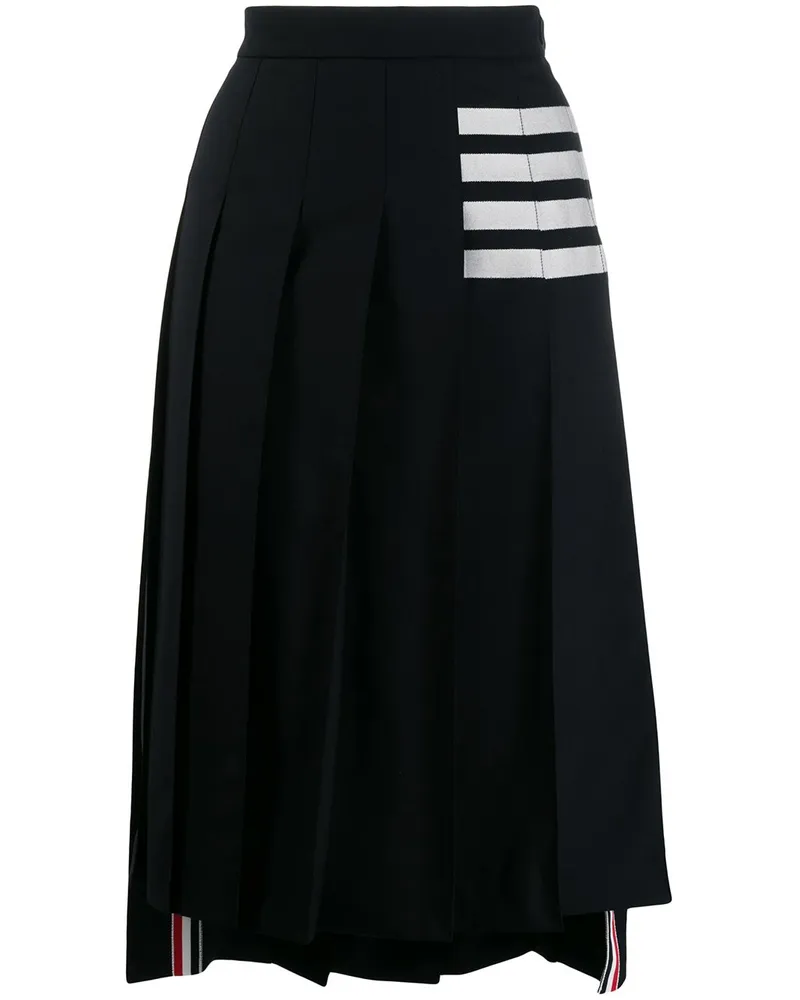 Thom Browne Midirock mit Falten - Blau Blau