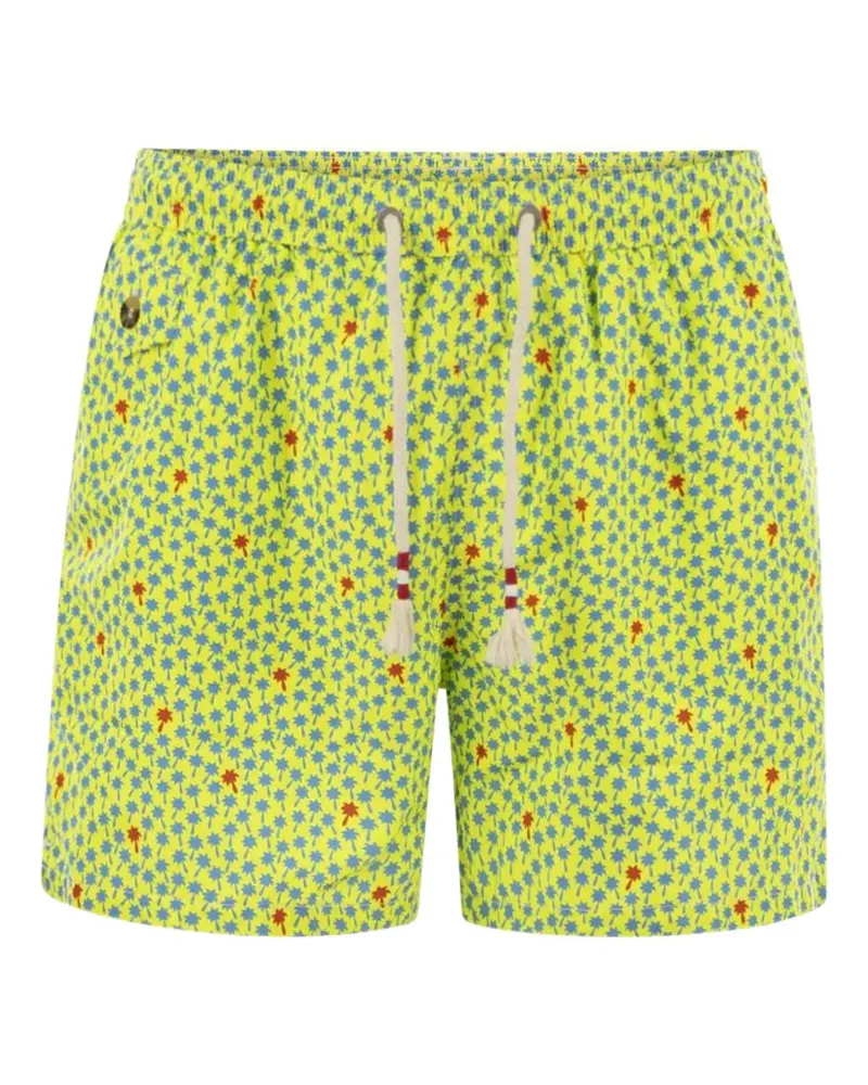 MC2 Saint Barth Badeshorts mit Logo-Patch - Gelb Gelb