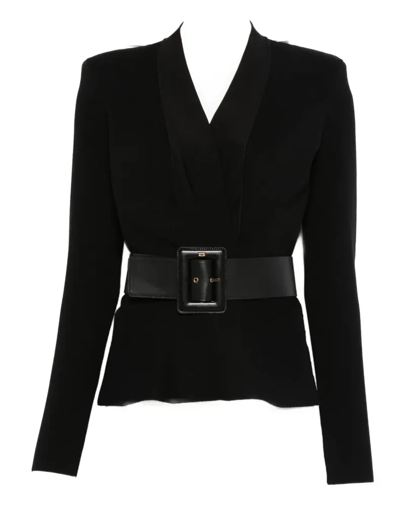 Elisabetta Franchi belted blazer - Schwarz Schwarz