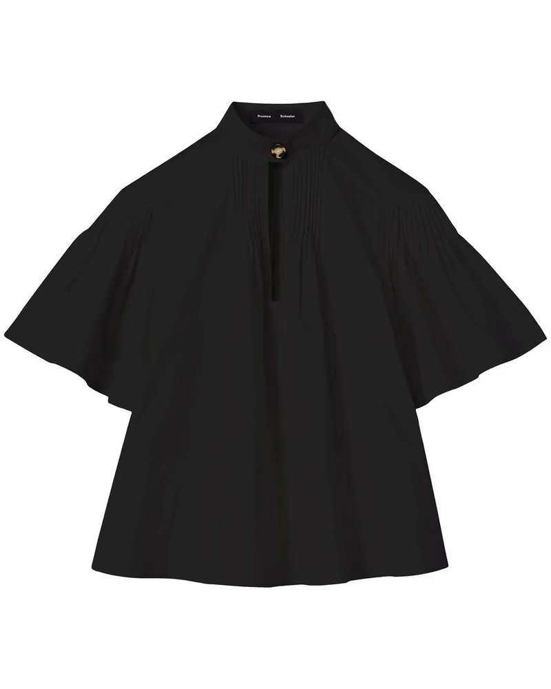 Proenza Schouler Kurzärmelige Bluse - Schwarz Schwarz