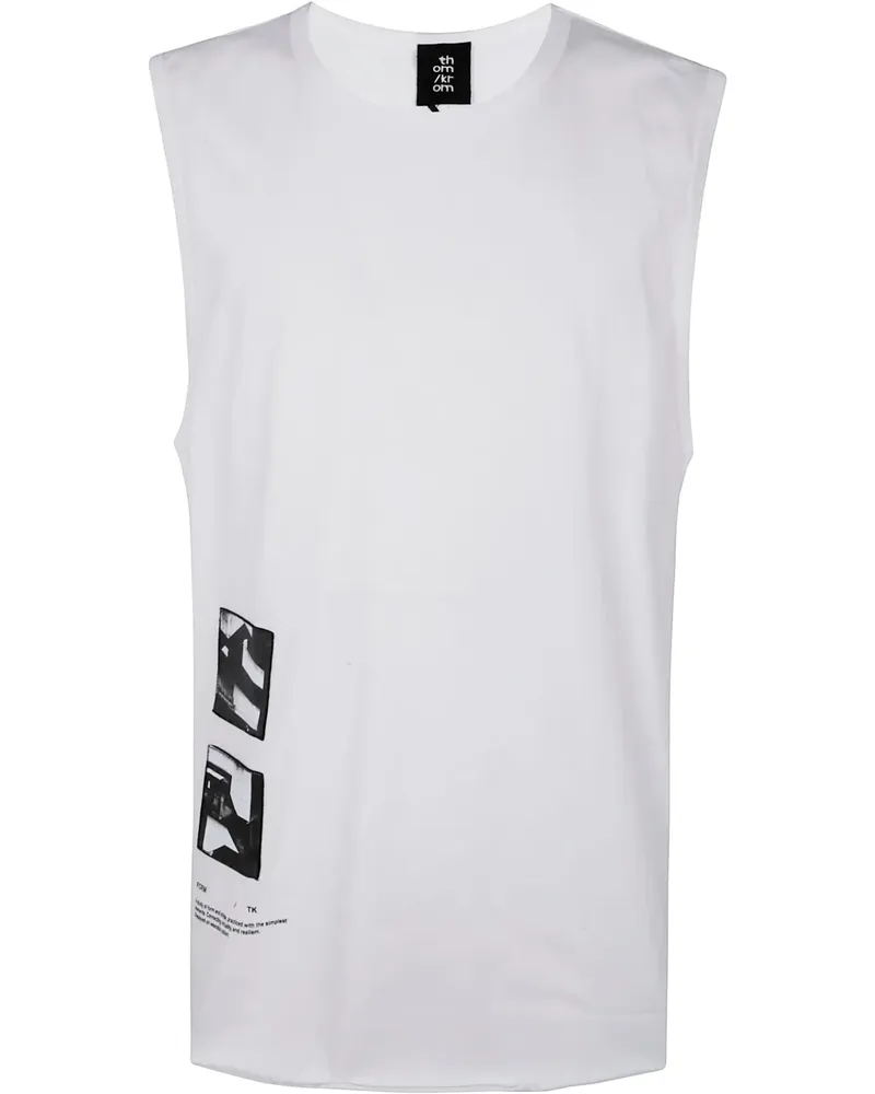 THOM KROM T-Shirt mit grafischem Print - Weiß Weiß