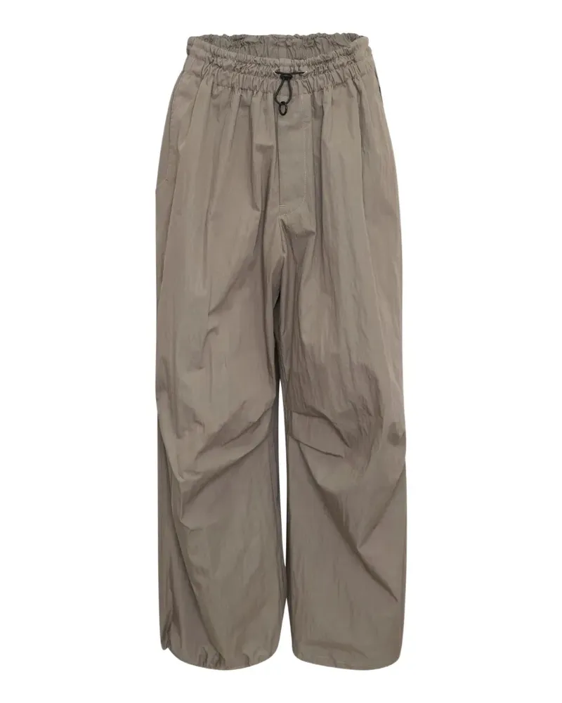 Yohji Yamamoto parachute drawstring trousers - Braun Braun
