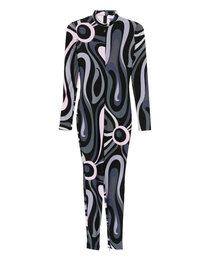 Emilio Pucci Jumpsuit mit abstraktem Print - Schwarz Schwarz