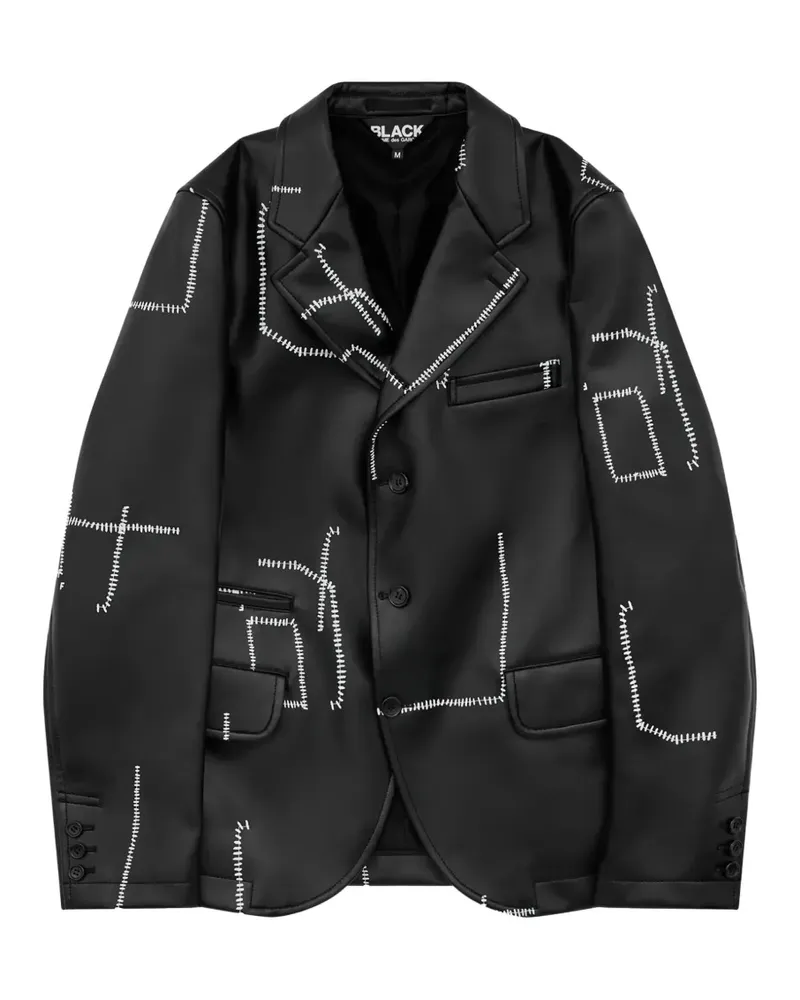 Comme des Garçons Jacke mit Ziernähten - Schwarz Schwarz