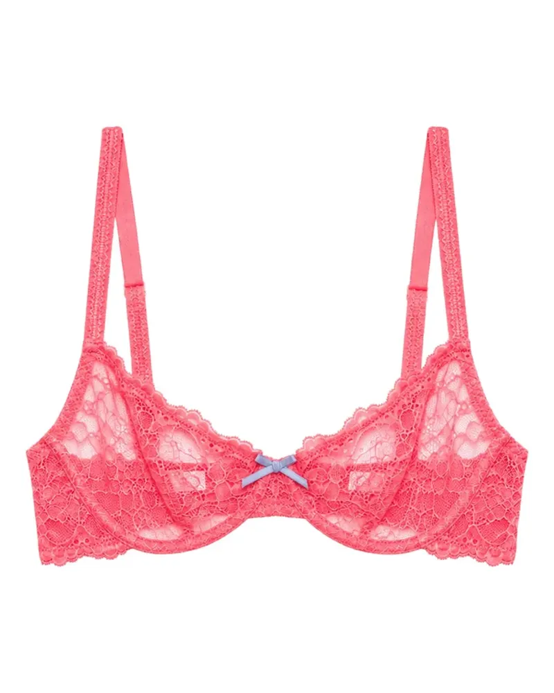 Fleur Du Mal Bianca Balconette-BH aus Spitze - Rosa Rosa