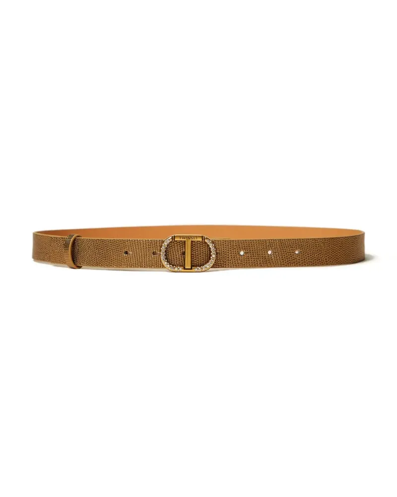 Twin-Set Gürtel mit Strass - Braun Braun