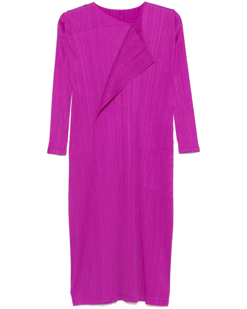 Issey Miyake Light Wave Midikleid - Rosa Rosa