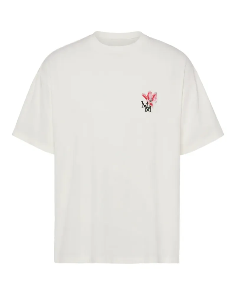 Maison Margiela T-Shirt mit Logo-Stickerei - Weiß Weiß