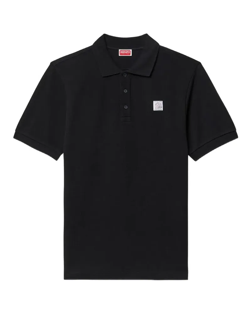 Kenzo Work And Play logo-appliqué polo shirt - Schwarz Schwarz