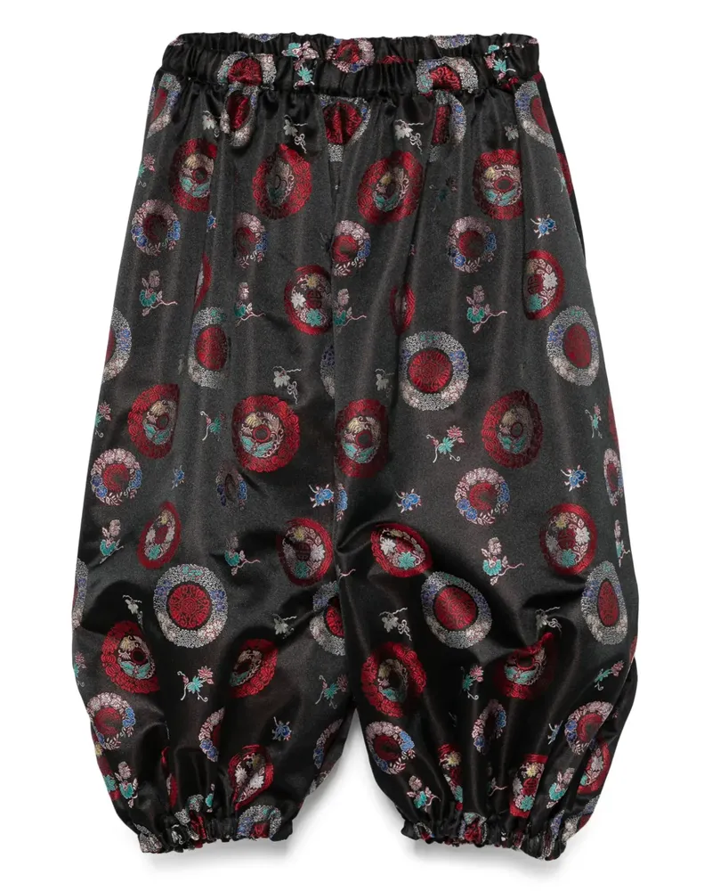 Comme des Garçons Hose mit Intarsienmuster - Schwarz Schwarz