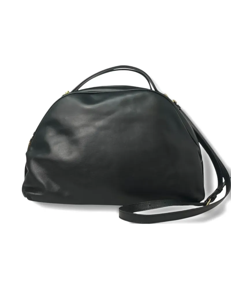 Borbonese Mittelgroße Sexy Tasche mit Reißverschluss - Schwarz Schwarz
