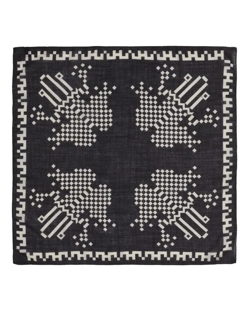 Henrik Vibskov Pixel Frog Wollschal - Schwarz Schwarz