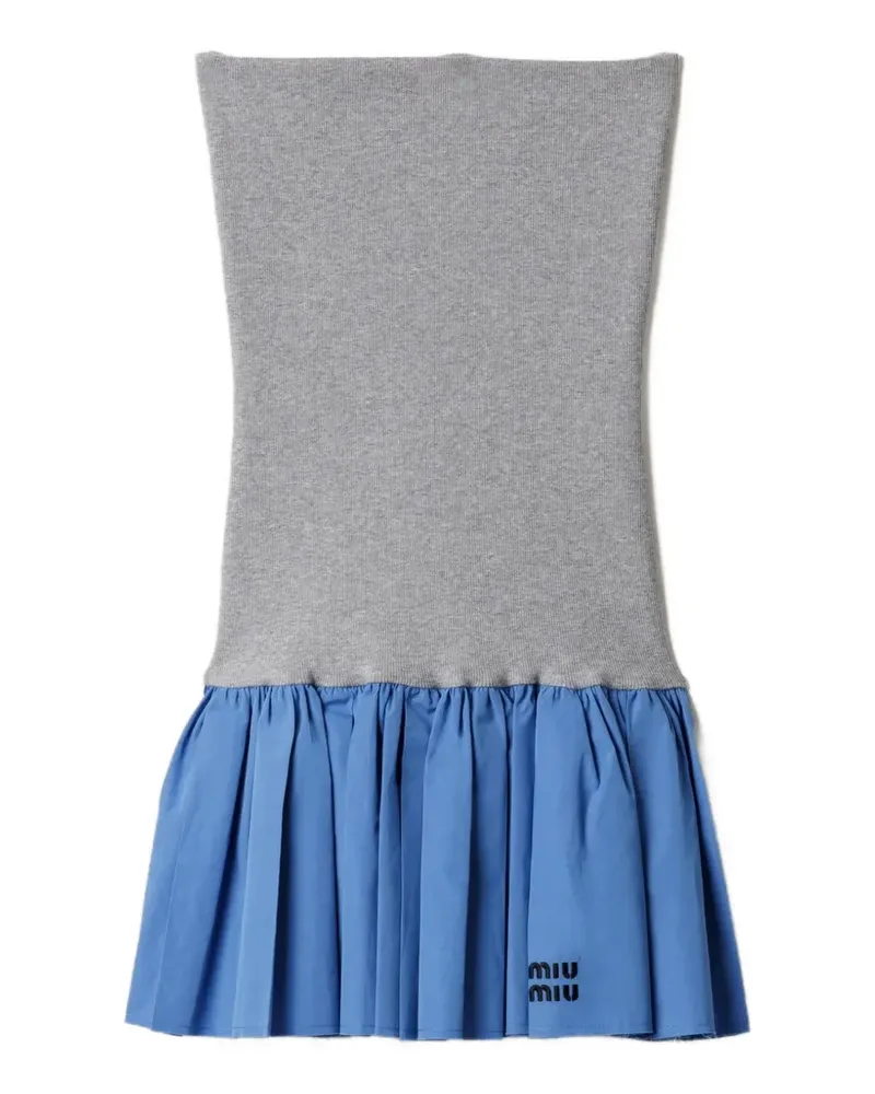 Miu Miu Minirock mit Einsätzen - Blau Blau