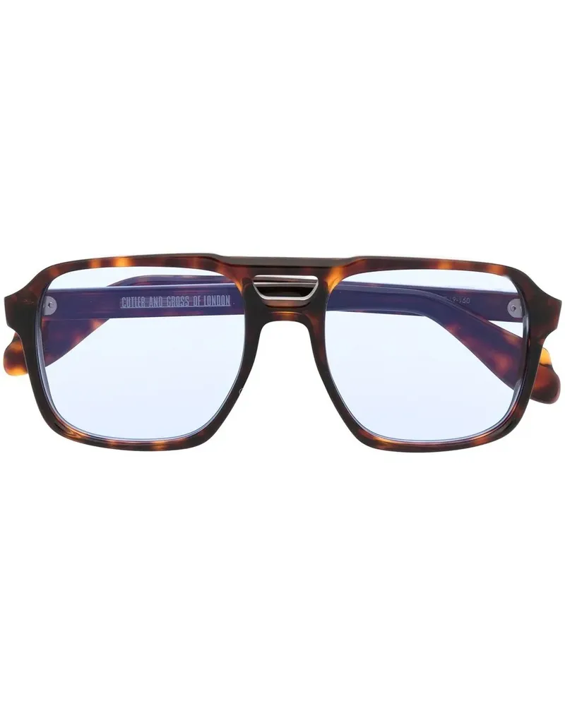 Cutler and Gross Pilotenbrille in Schildpattoptik - Braun Braun