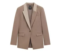 Blazers mit Kontrastrevers - Nude