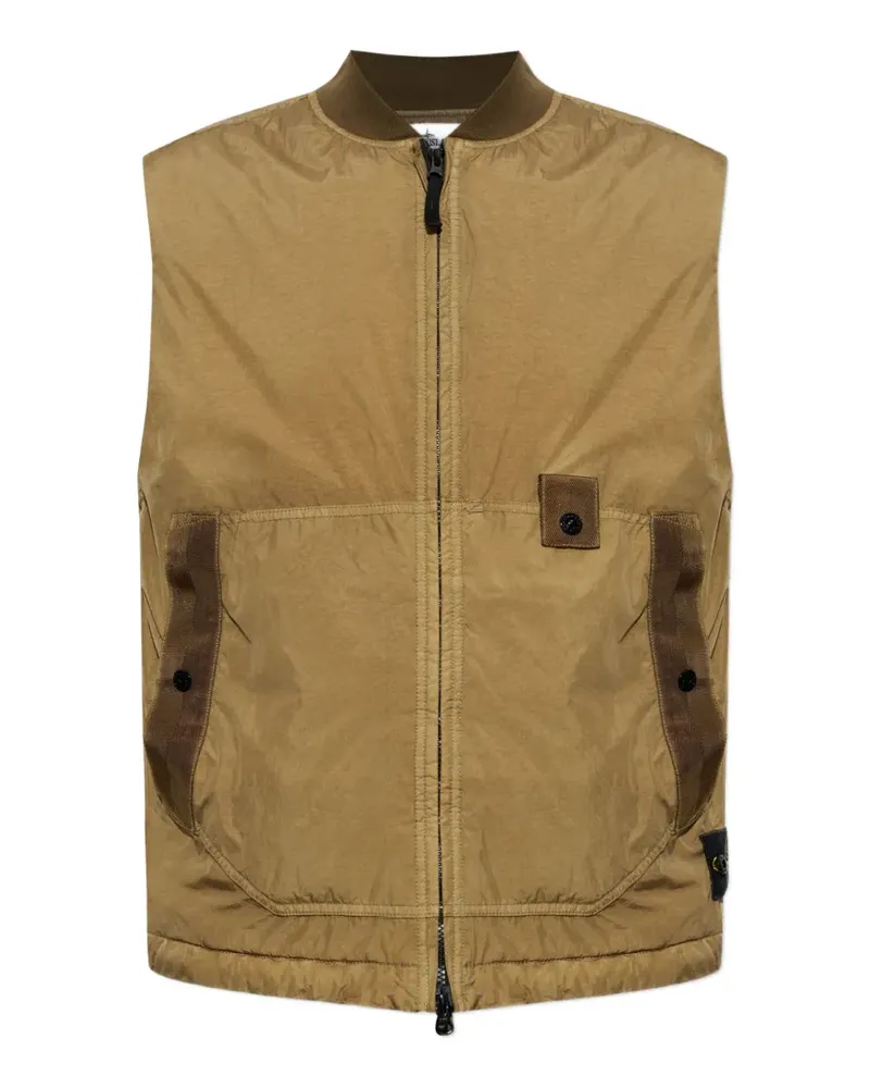 Stone Island logo-patch gilet - Grün Grün