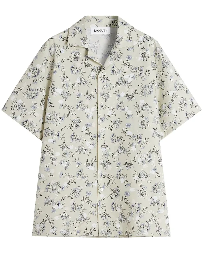 Lanvin Hemd mit Blumen-Print - Nude Nude