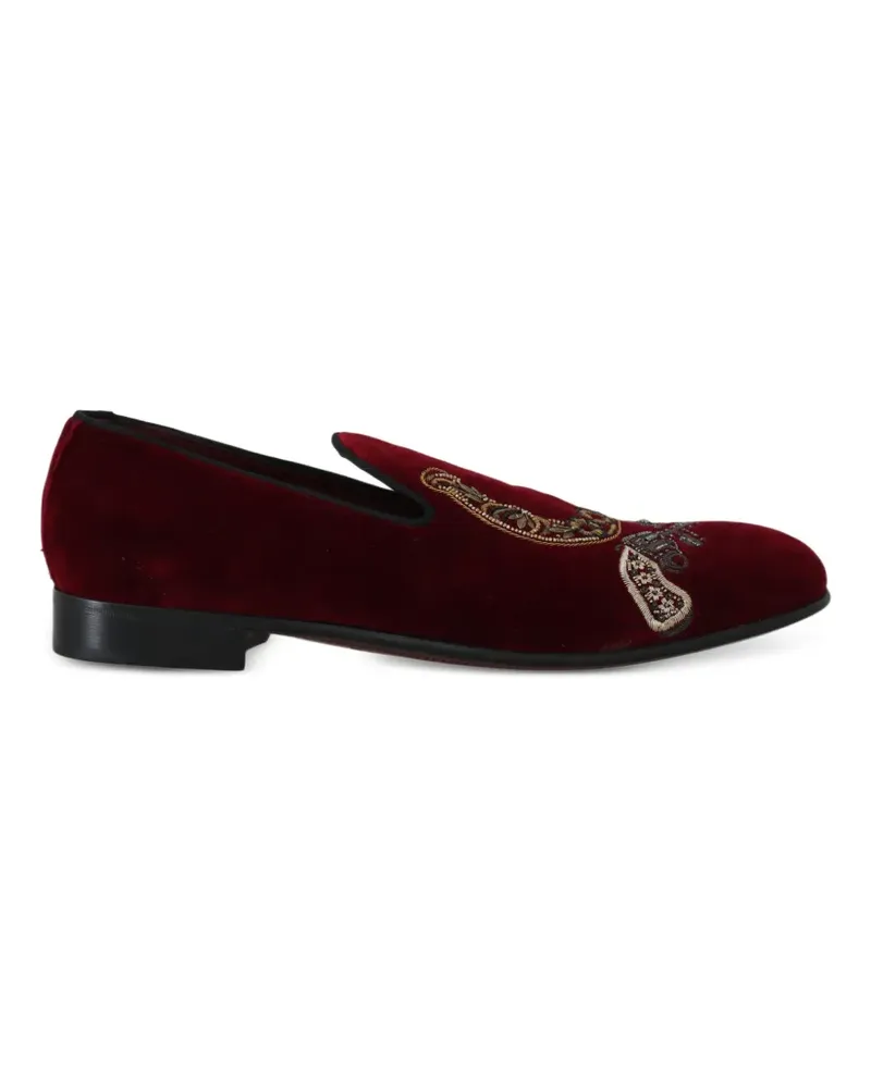 Dolce & Gabbana Loafer mit Stickerei - Rot Rot